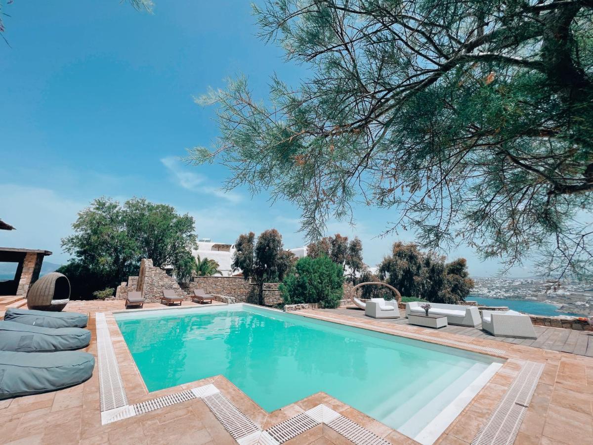 Dreamy Boho 5Bed Villa With Pool And Ocean View Mykonos Town Exterior foto