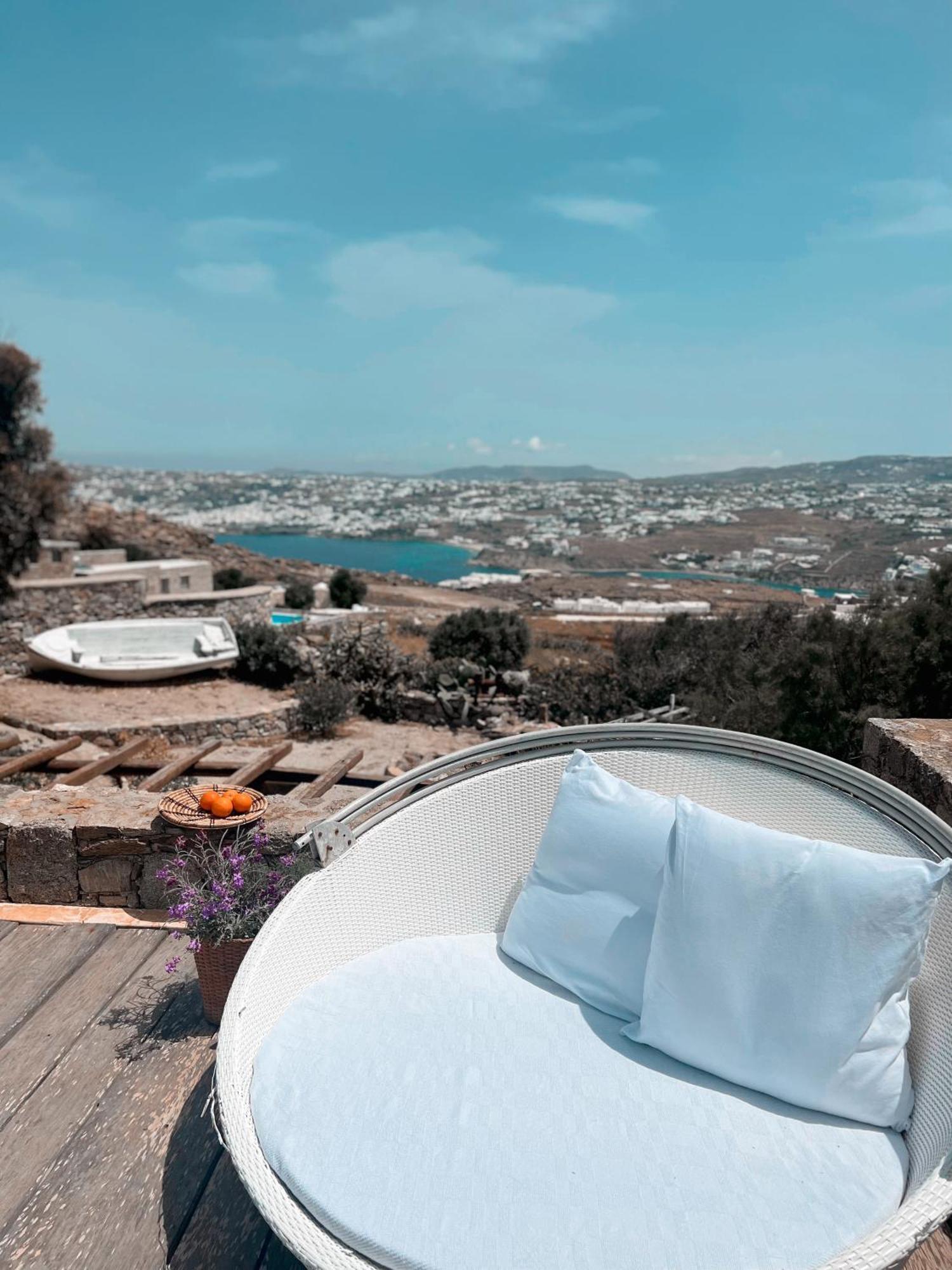 Dreamy Boho 5Bed Villa With Pool And Ocean View Mykonos Town Exterior foto